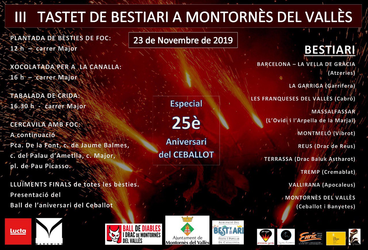 Cartell III Tastet de bestiari de Montornès del Vallès
