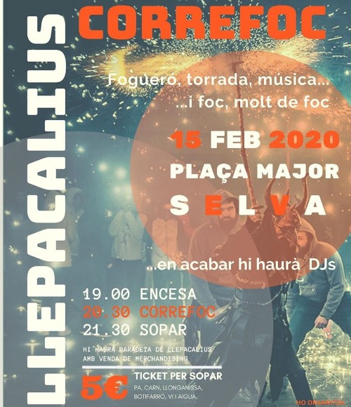 Cartell correfoc la Selva